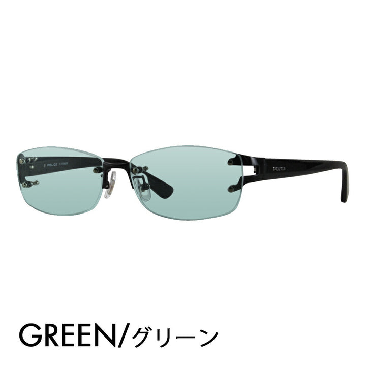 [Authorized Retailer] Police Glasses Frame Sunglasses Color Lens Set VPLC99J BK10 56 POLICE Square Rimless Two-Point Metal Titanium Fashion Glasses Glasses 