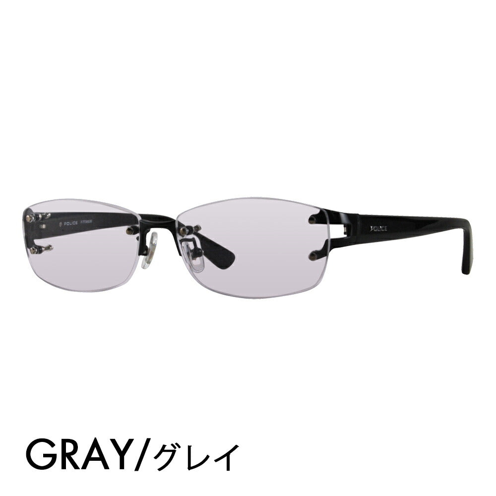 [Authorized Retailer] Police Glasses Frame Sunglasses Color Lens Set VPLC99J BK10 56 POLICE Square Rimless Two-Point Metal Titanium Fashion Glasses Glasses 