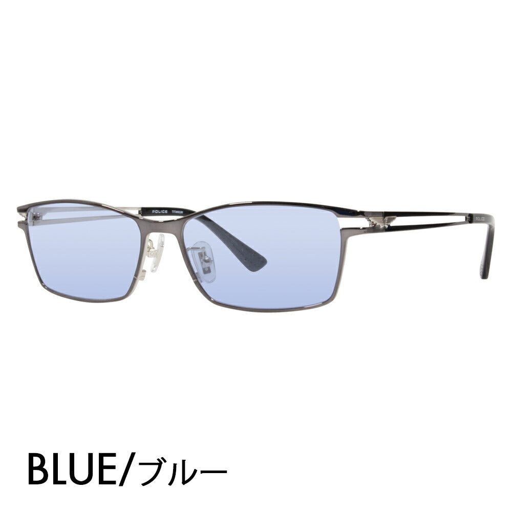 【正规品贩售売店】ポrisu メガネ fereーム サngugurasu カラーrenzuzetto VPLD61J 0568 55 POLICE sukuea メタル チタン 伊达眼镜 メガネ