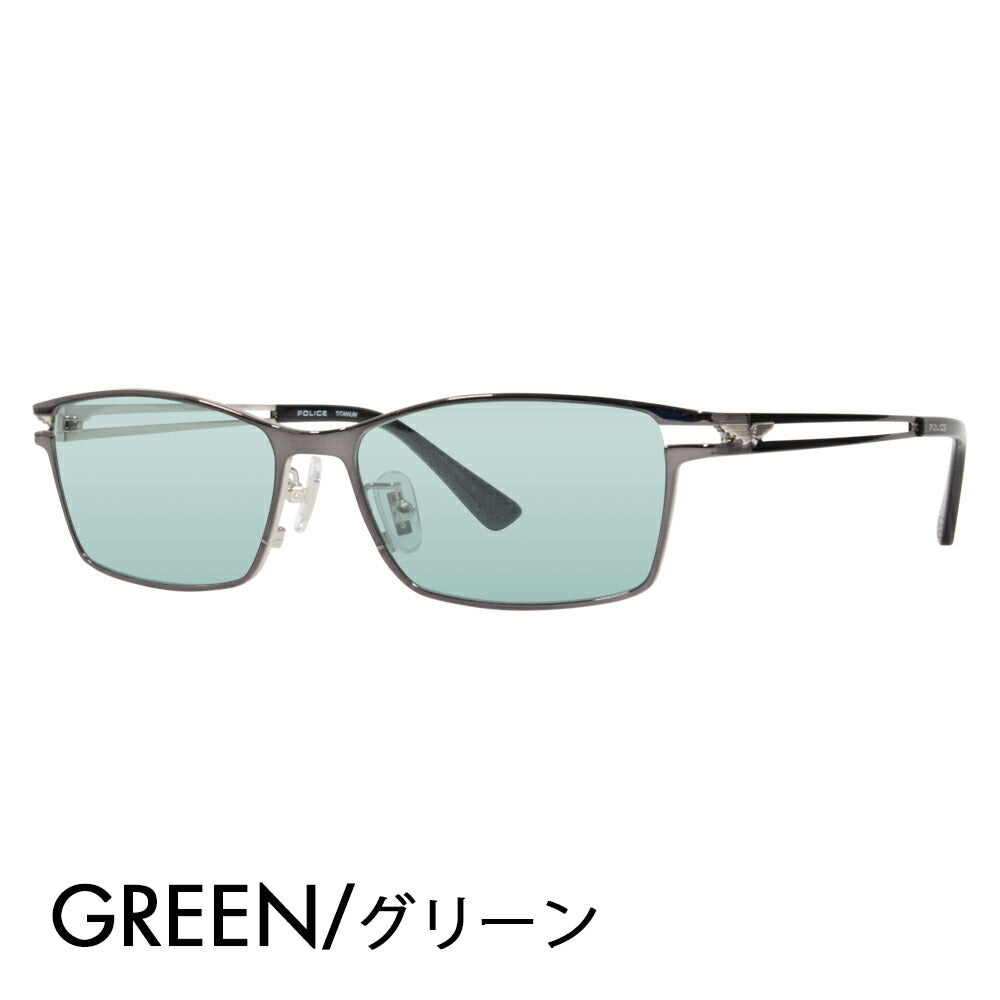 [Authorized Retailer] Police Glasses Frame Sunglasses Color Lens Set VPLD61J 0568 55 POLICE Square Metal Titanium Fashion Glasses Glasses 