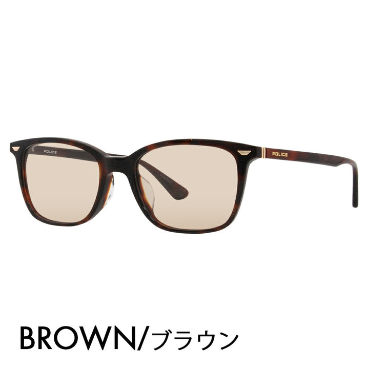 [Authorized Retailer] Police Glasses Frame Sunglasses Color Lens Set VPLF52J 03AZ 52 POLICE Men's Square Wellington Cell Full Rim Japan Collection Fashion Glasses Glasses 