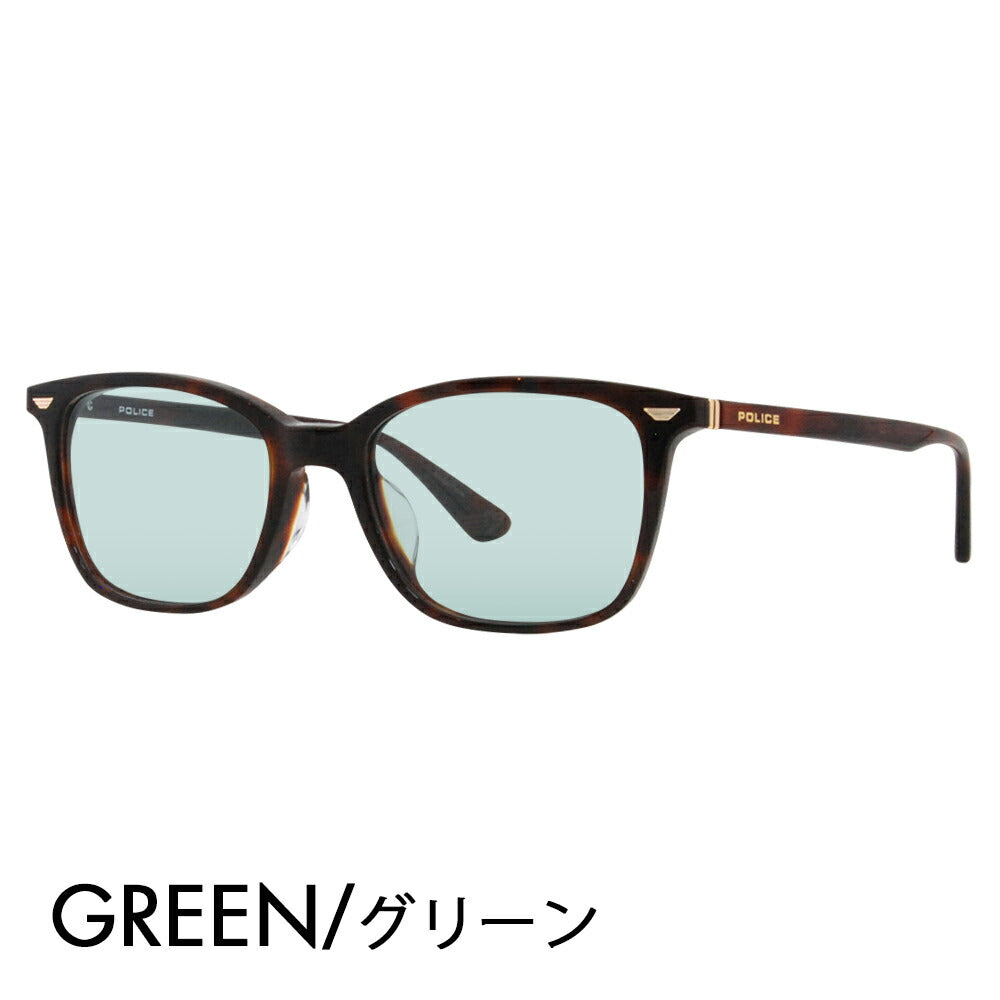 [Authorized Retailer] Police Glasses Frame Sunglasses Color Lens Set VPLF52J 03AZ 52 POLICE Men's Square Wellington Cell Full Rim Japan Collection Fashion Glasses Glasses 