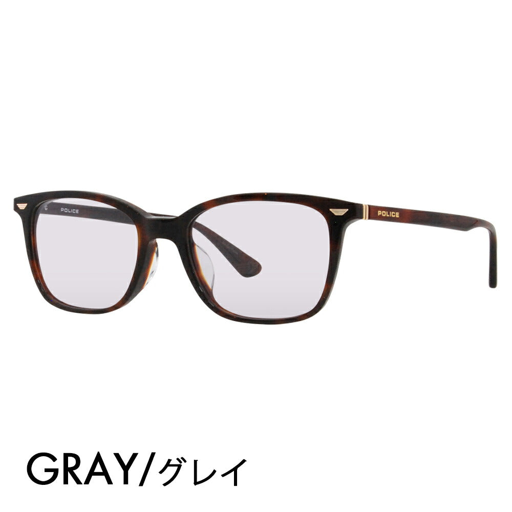 [Authorized Retailer] Police Glasses Frame Sunglasses Color Lens Set VPLF52J 03AZ 52 POLICE Men's Square Wellington Cell Full Rim Japan Collection Fashion Glasses Glasses 