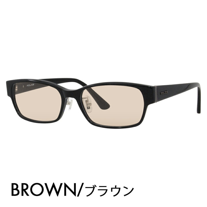 [Authorized Retailer] Police Glasses Frame Sunglasses Color Lens Set VPLF54J 0700 55 POLICE Men's Square Cell Full Rim Japan Collection Fashion Glasses Glasses 