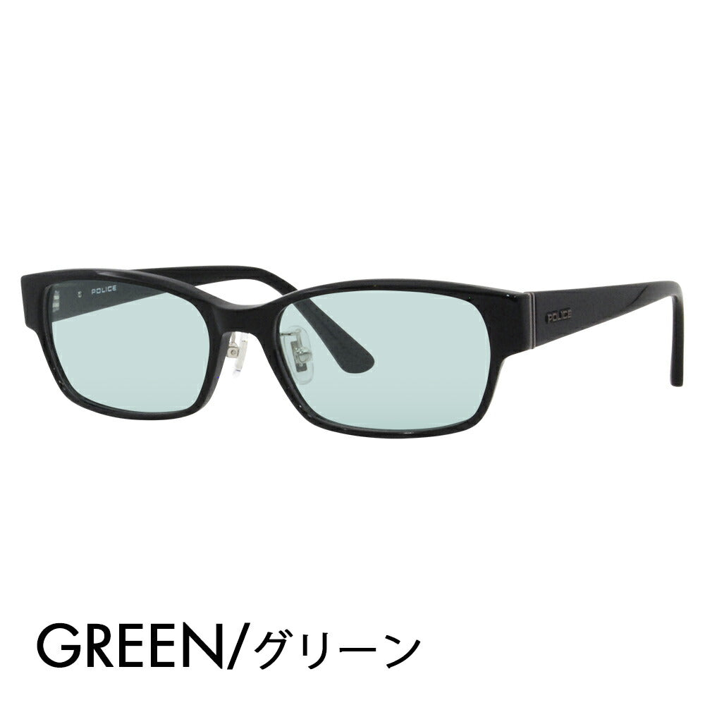 [Authorized Retailer] Police Glasses Frame Sunglasses Color Lens Set VPLF54J 0700 55 POLICE Men's Square Cell Full Rim Japan Collection Fashion Glasses Glasses 