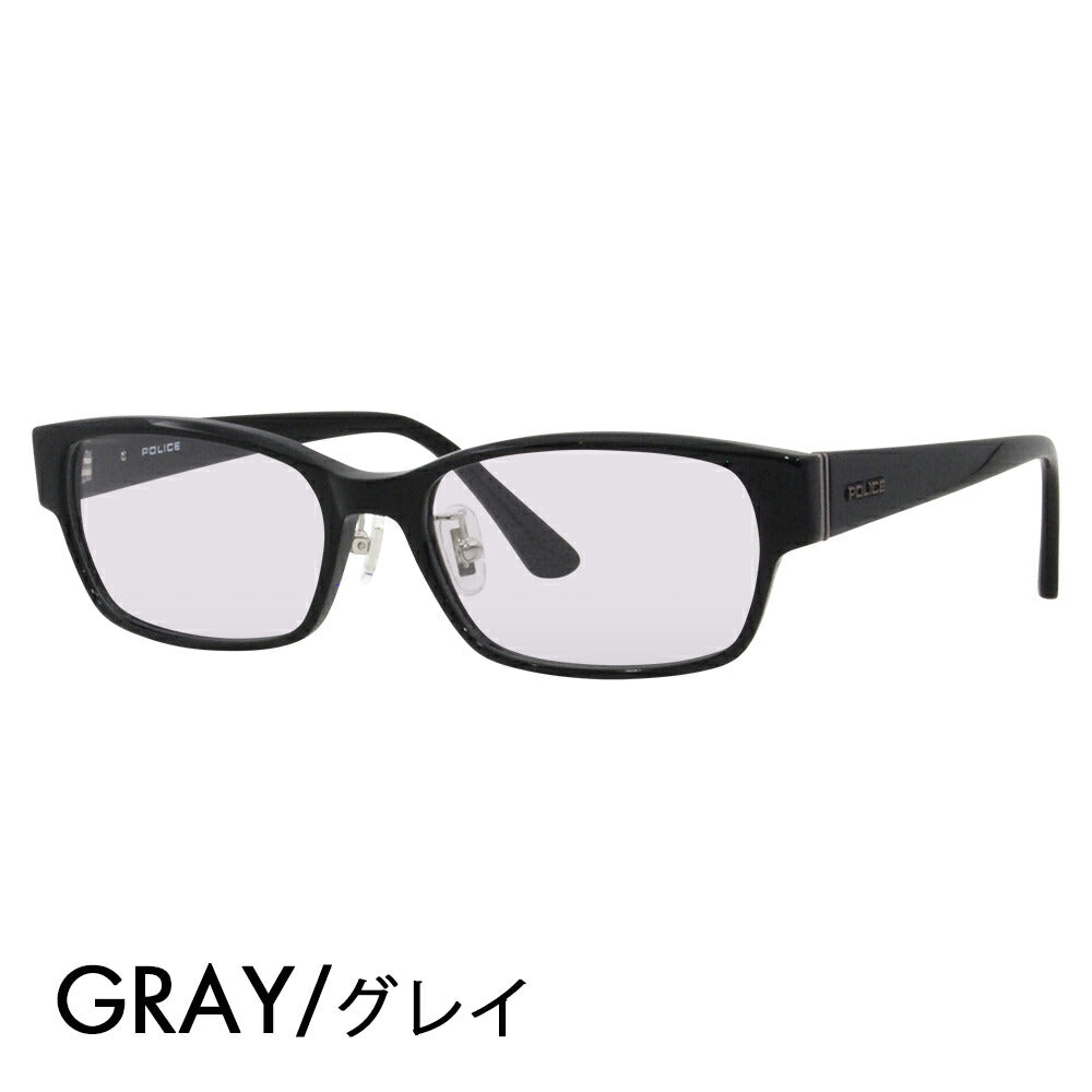 [Authorized Retailer] Police Glasses Frame Sunglasses Color Lens Set VPLF54J 0700 55 POLICE Men's Square Cell Full Rim Japan Collection Fashion Glasses Glasses 