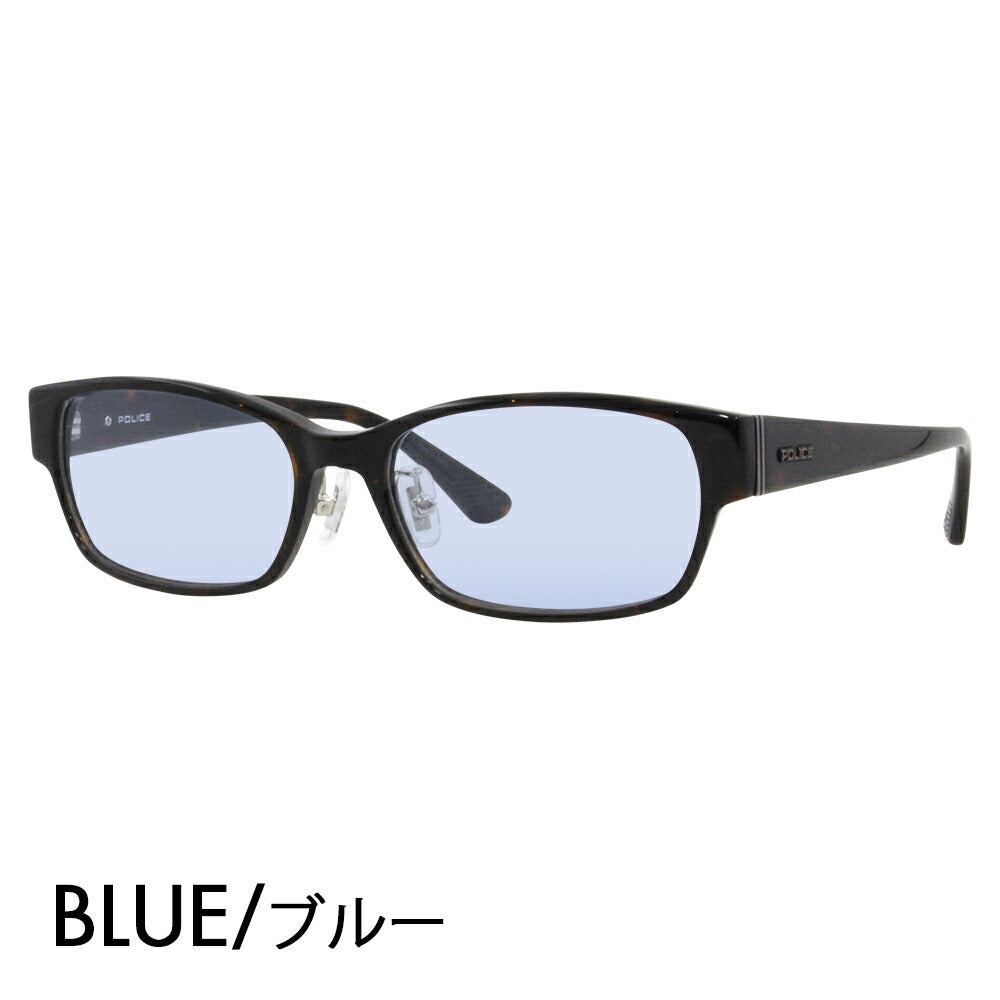 [Authorized Retailer] Police Glasses Frame Sunglasses Color Lens Set VPLF54J 0710 55 POLICE Men's Square Cell Full Rim Japan Collection Fashion Glasses Glasses 