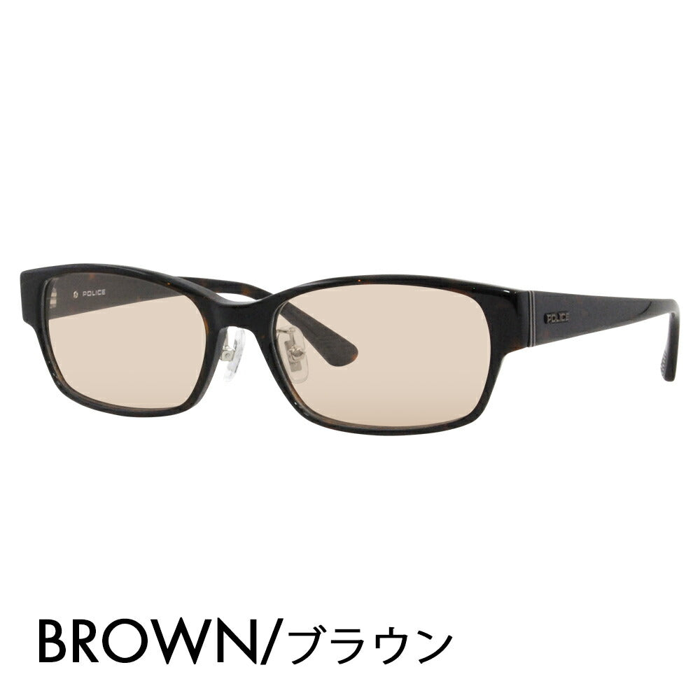 [Authorized Retailer] Police Glasses Frame Sunglasses Color Lens Set VPLF54J 0710 55 POLICE Men's Square Cell Full Rim Japan Collection Fashion Glasses Glasses 