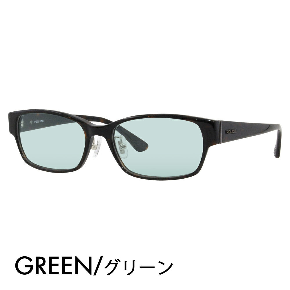 [Authorized Retailer] Police Glasses Frame Sunglasses Color Lens Set VPLF54J 0710 55 POLICE Men's Square Cell Full Rim Japan Collection Fashion Glasses Glasses 