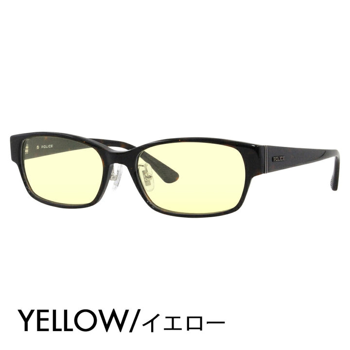 [Authorized Retailer] Police Glasses Frame Sunglasses Color Lens Set VPLF54J 0710 55 POLICE Men's Square Cell Full Rim Japan Collection Fashion Glasses Glasses 