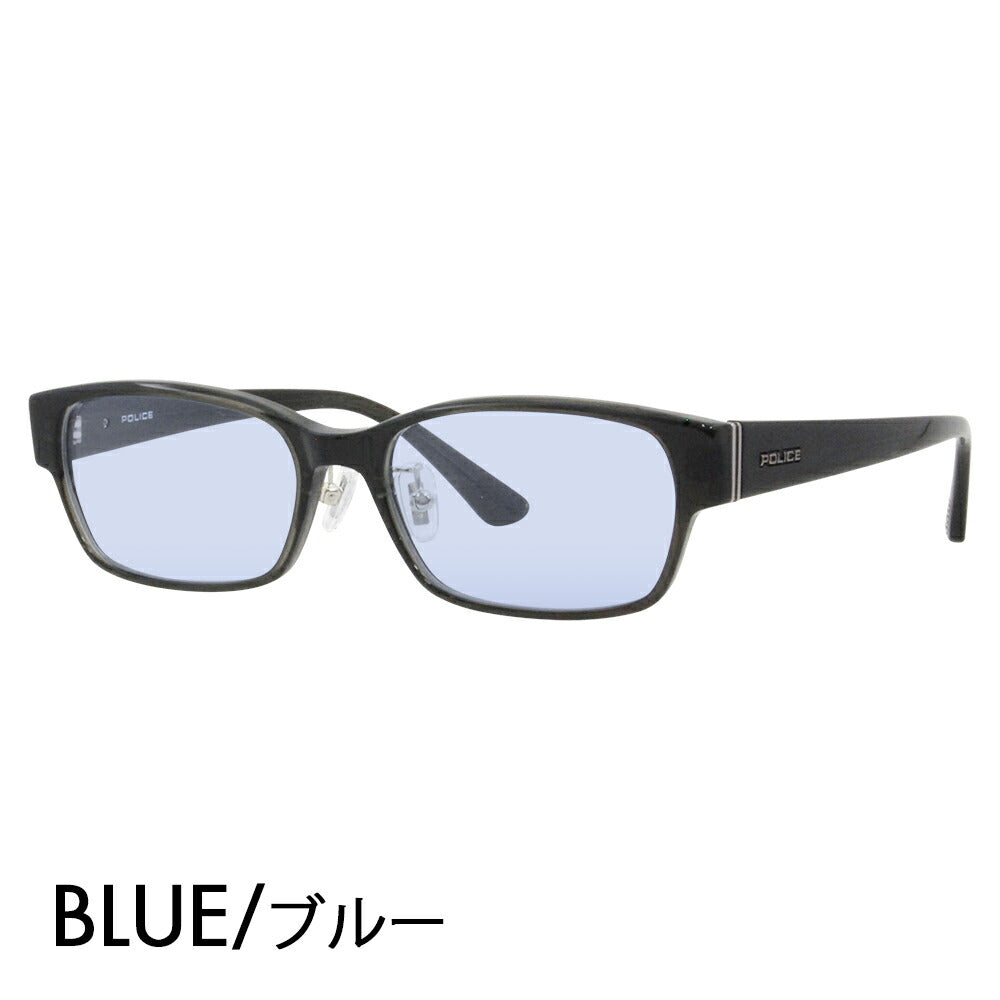 [Authorized Retailer] Police Glasses Frame Sunglasses Color Lens Set VPLF54J 0M78 55 POLICE Men's Square Cell Full Rim Japan Collection Fashion Glasses Glasses 