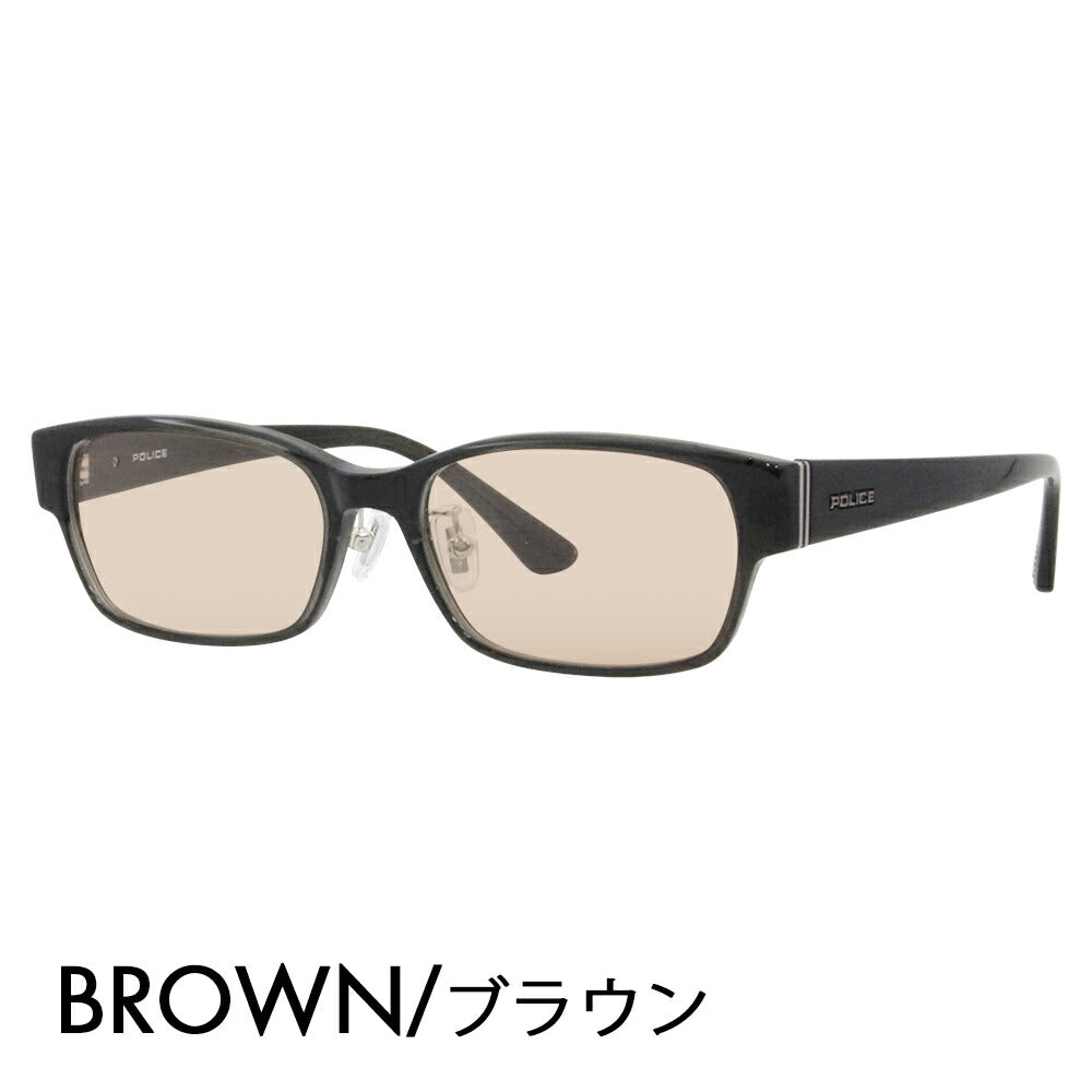 [Authorized Retailer] Police Glasses Frame Sunglasses Color Lens Set VPLF54J 0M78 55 POLICE Men's Square Cell Full Rim Japan Collection Fashion Glasses Glasses 