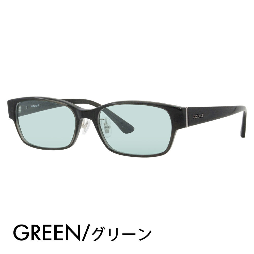 [Authorized Retailer] Police Glasses Frame Sunglasses Color Lens Set VPLF54J 0M78 55 POLICE Men's Square Cell Full Rim Japan Collection Fashion Glasses Glasses 