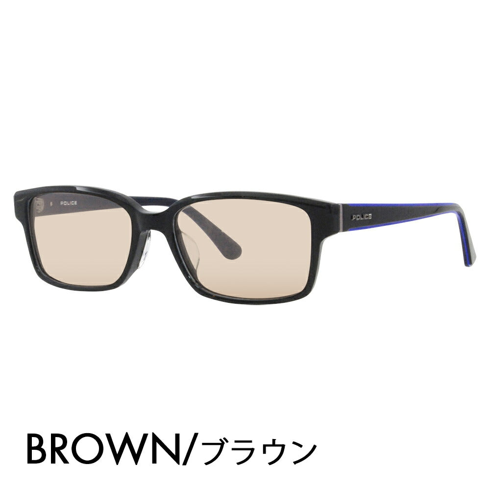 [Authorized Retailer] Police Glasses Frame Sunglasses Color Lens Set VPLF56J 0700 54 POLICE Men's Square Wellington Cell Full Rim Japan Collection Fashion Glasses Glasses 