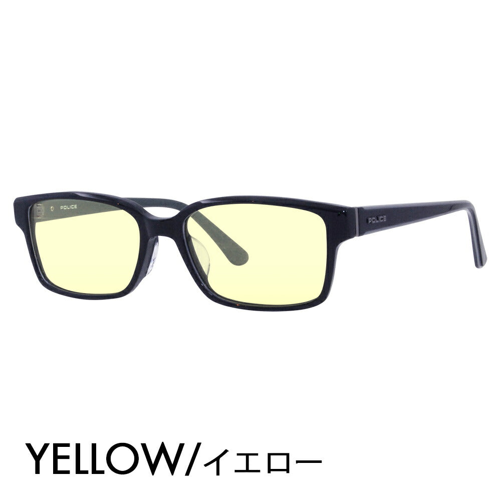 [Authorized Retailer] Police Glasses Frame Sunglasses Color Lens Set VPLF56J 07NS 54 POLICE Men's Square Wellington Cell Full Rim Japan Collection Fashion Glasses Glasses 