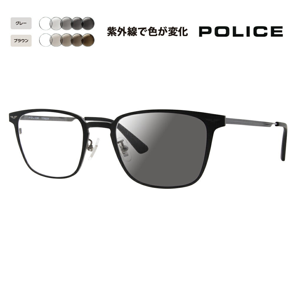 【正规品贩売店】ポrisu メガネ furemu sangurasu 调光renzusetto VPLG47J 0568 50 POLICE 2023年moderu menzu sukuea meタル fururimuチタニウム 伊达眼镜 メガネ