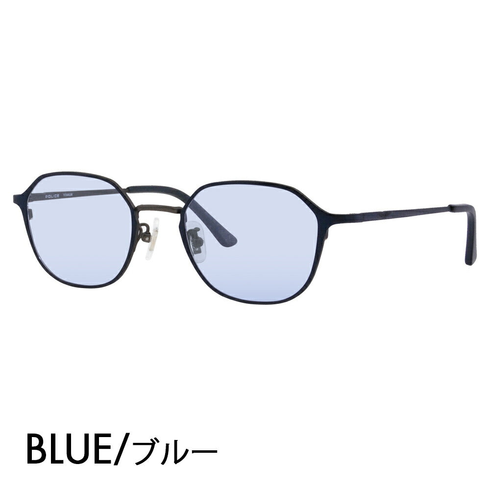 [Authorized Retailer] Police Glasses Frame Sunglasses Color Lens Set VPLL56J 0N37 48 POLICE Boston Crown Panto Metal Classic Full Rim Japan Collection Fashion Glasses Glasses 