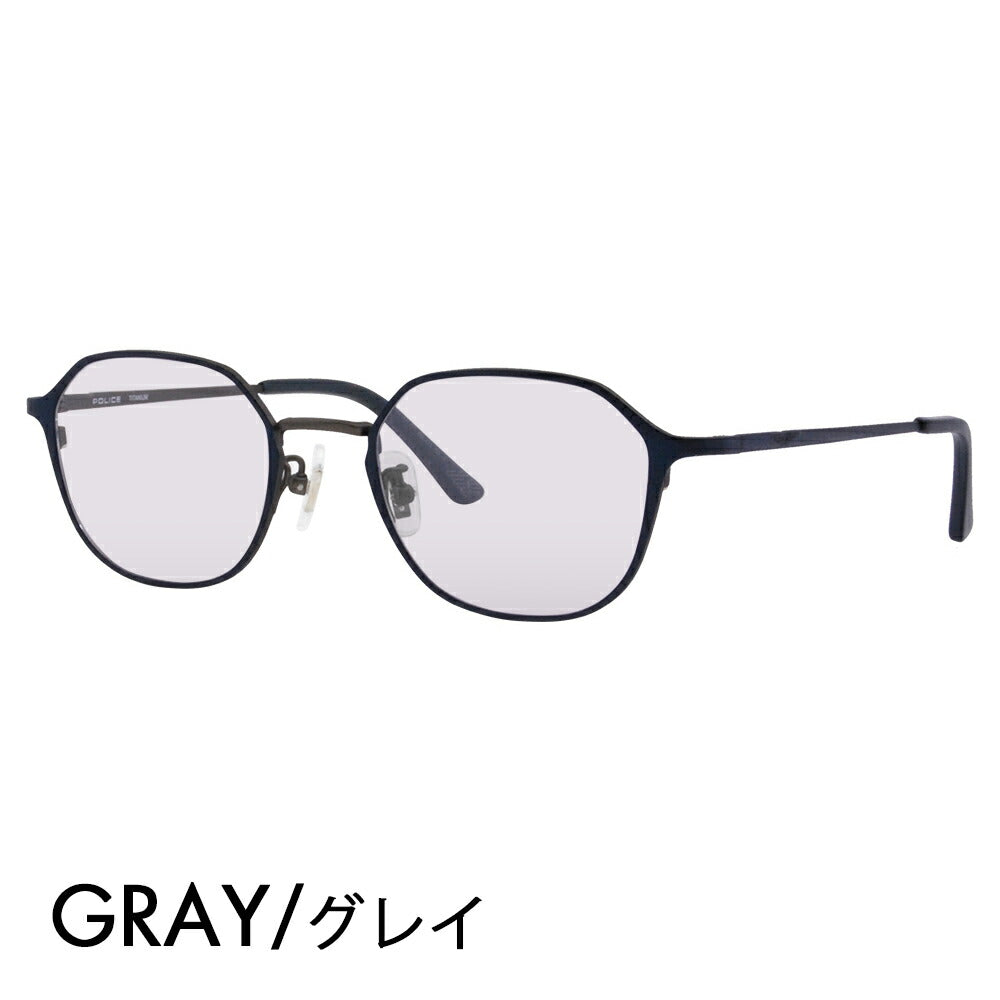 [Authorized Retailer] Police Glasses Frame Sunglasses Color Lens Set VPLL56J 0N37 48 POLICE Boston Crown Panto Metal Classic Full Rim Japan Collection Fashion Glasses Glasses 