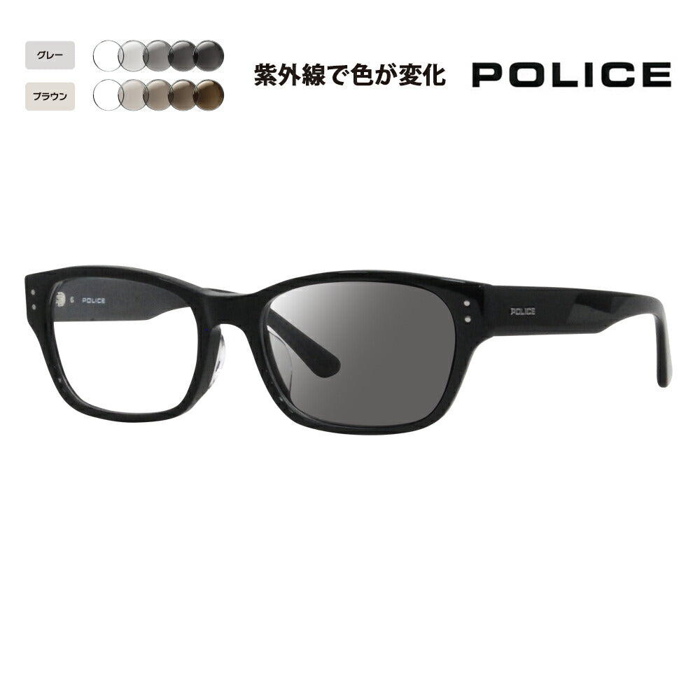 [Authorized Retailer] Police Glasses Frame Sunglasses Photochromic Lens Set VPLL90J 0700 54 POLICE Men's 2023 Model Wellington Square Japan Model Cell 40th Anniversary Model Fashion Glasses Glasses 