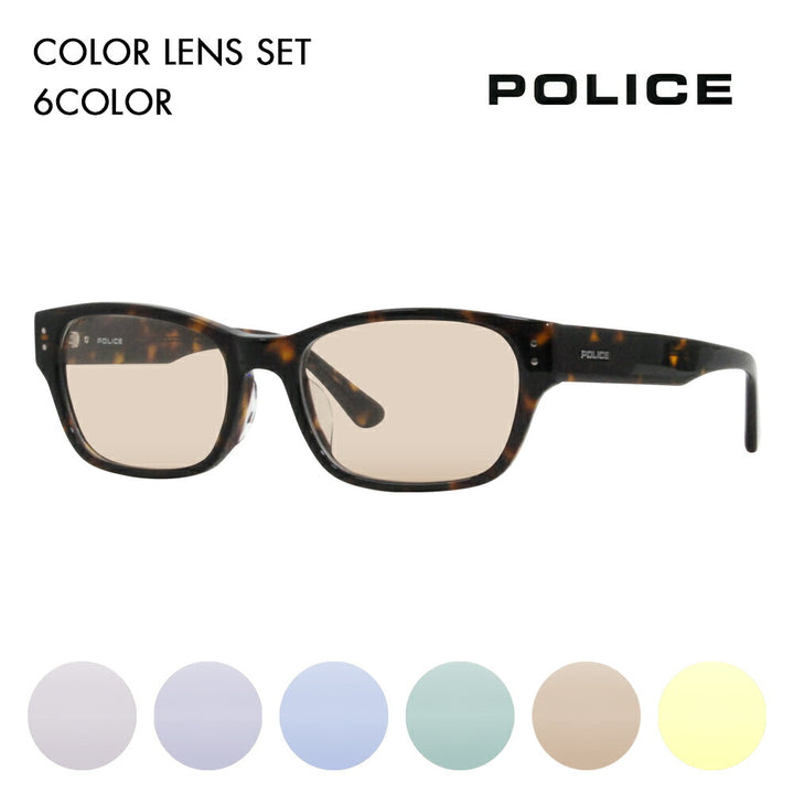 [Authorized Retailer] Police Glasses Frame Sunglasses Color Lens Set VPLL90J 0710 54 POLICE Men's 2023 Model Wellington Square Japan Model Cell 40th Anniversary Model Fashion Glasses Glasses 