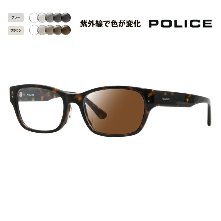 【正規品販売店】ポリス メガネ フレーム サングラス 調光レンズセット VPLL90J 0710 54 POLICE メンズ 2023年モデル ウェリントン スクエア ジャパンモデル セル 40周年モデル 伊達眼鏡 メガネ