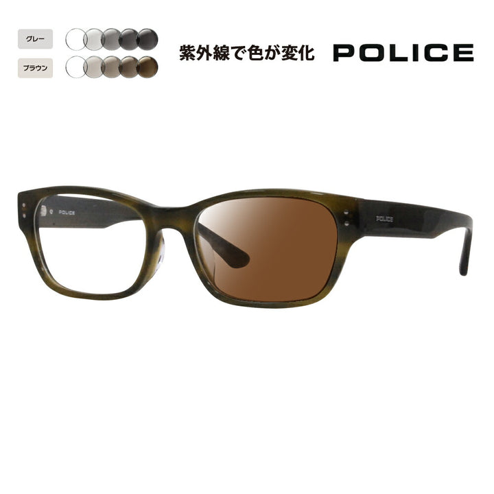 [Authorized Retailer] Police Glasses Frame Sunglasses Photochromic Lens Set VPLL90J 0G61 54 POLICE Men's 2023 Model Wellington Square Japan Model Cell 40th Anniversary Model Fashion Glasses Glasses 