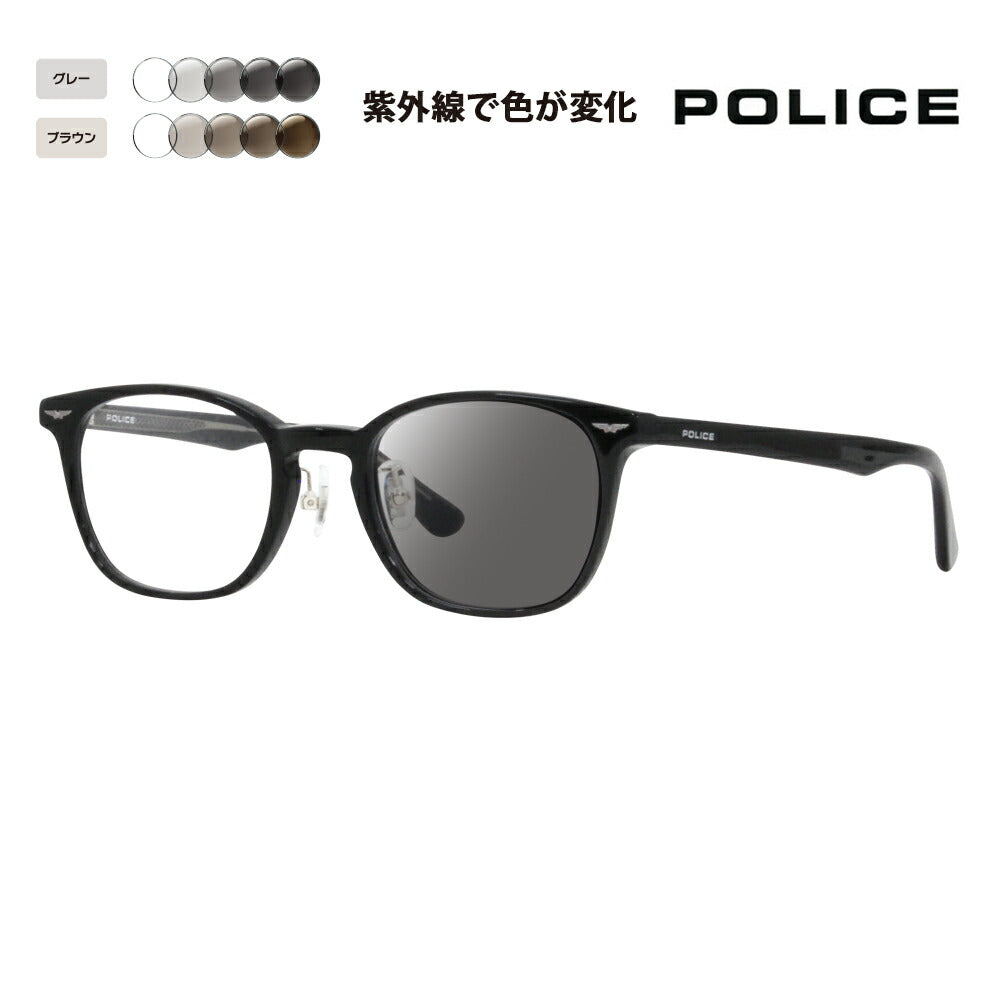 [Authorized Retailer] Police Glasses Frame Sunglasses Photochromic Lens Set VPLL91J 0700 50 POLICE Men's 2023 Model Boston Classic Japan Model Cell 40th Anniversary Model Fashion Glasses Glasses 