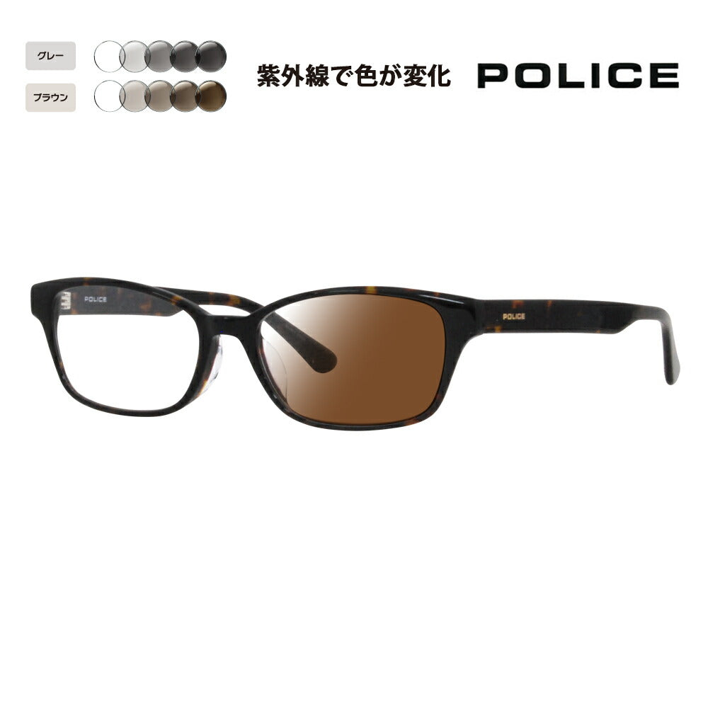 [Authorized Retailer] Police Glasses Frame Sunglasses Photochromic Lens Set VPLL93J 0722 53 POLICE Men's 2023 Model Wellington Square Japan Model Cell 40th Anniversary Model Fashion Glasses Glasses 