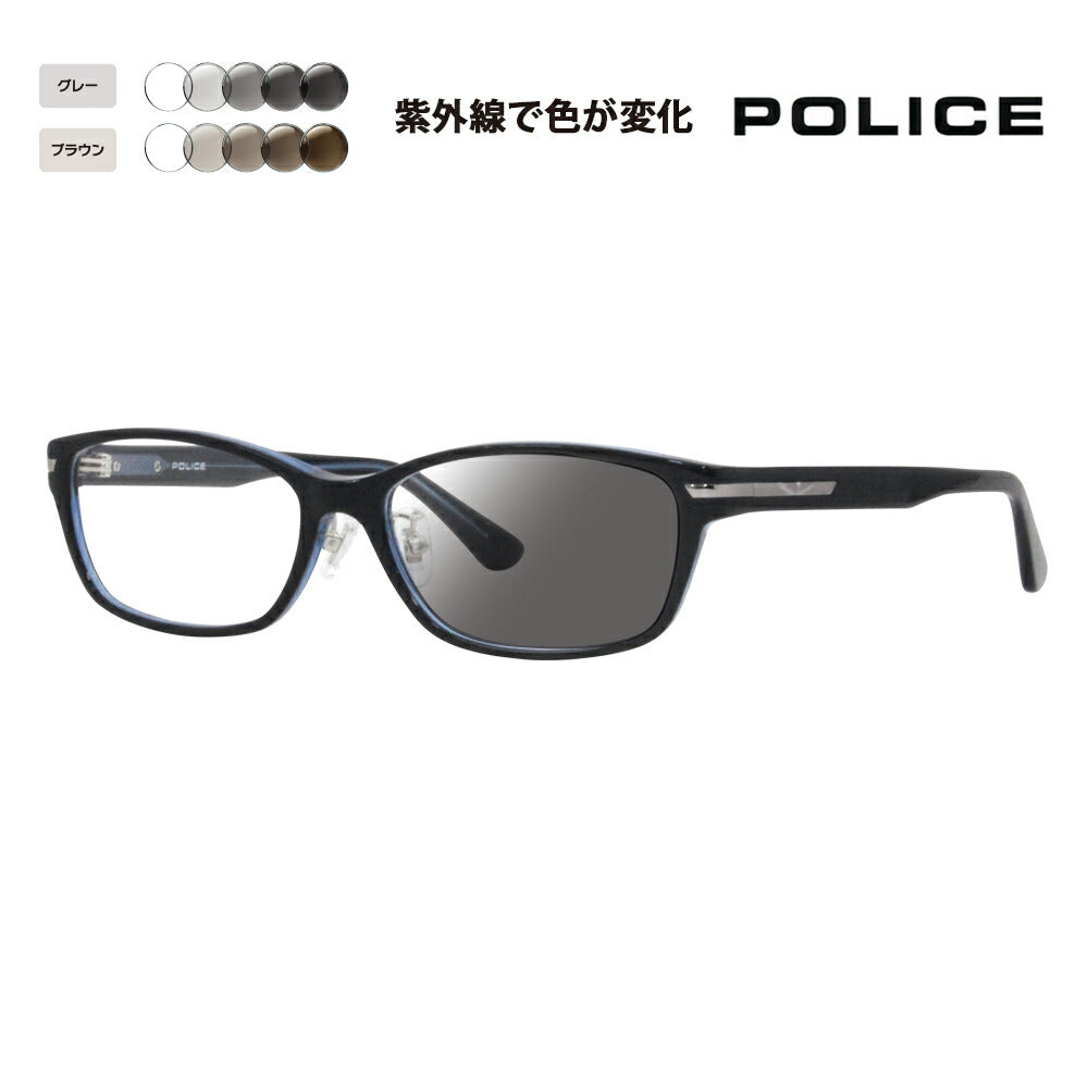 【正规品贩売店】ポrisu メガネ furemu sangurasu 调光renzuzetto VPLL94J 0D82 55 POLICE menzu 2023年moderu ウェrinton sukueaジャパンモデルセル 40周年モデル 伊达眼镜 メガネ