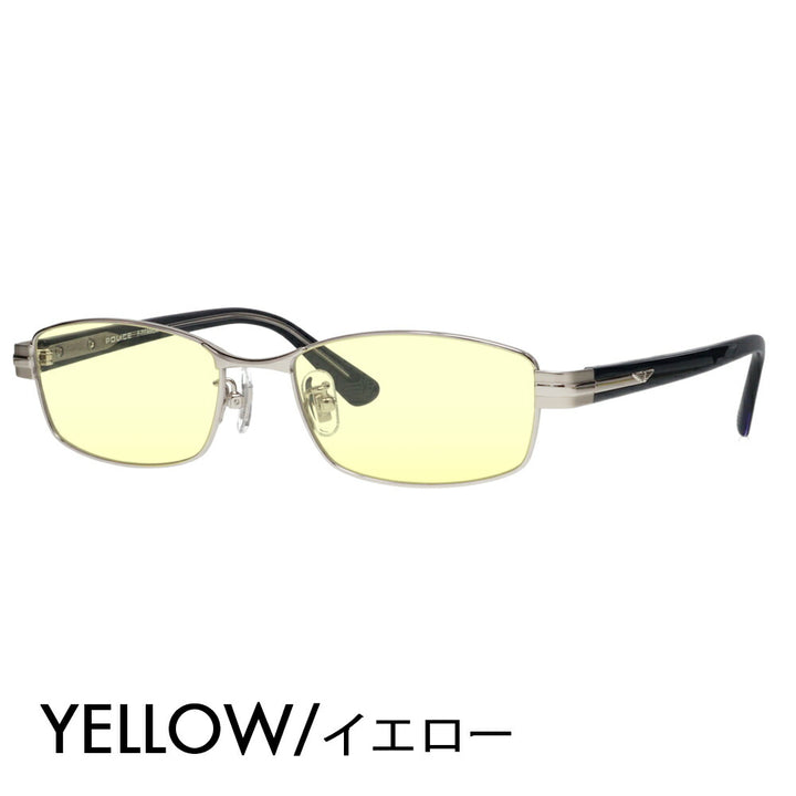 [Authorized Retailer] Police Glasses Frame Sunglasses Color Lens Set VPLM41J 0579 53 POLICE Square Full Rim Metal Japan Model Men's Titanium Fashion Glasses Glasses 