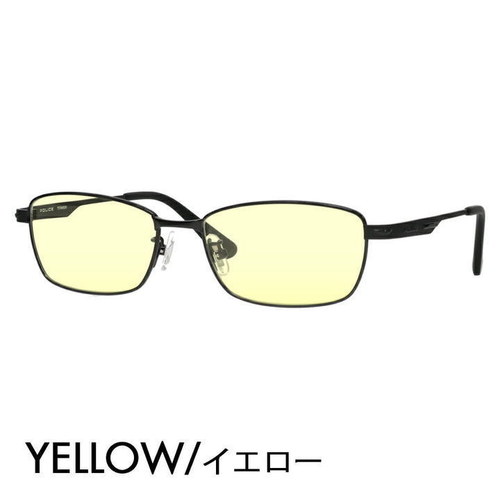 [Authorized Retailer] Police Glasses Frame Sunglasses Color Lens Set VPLM43J 0530 55 POLICE Square Full Rim Metal Japan Model Men's Titanium Fashion Glasses Glasses 