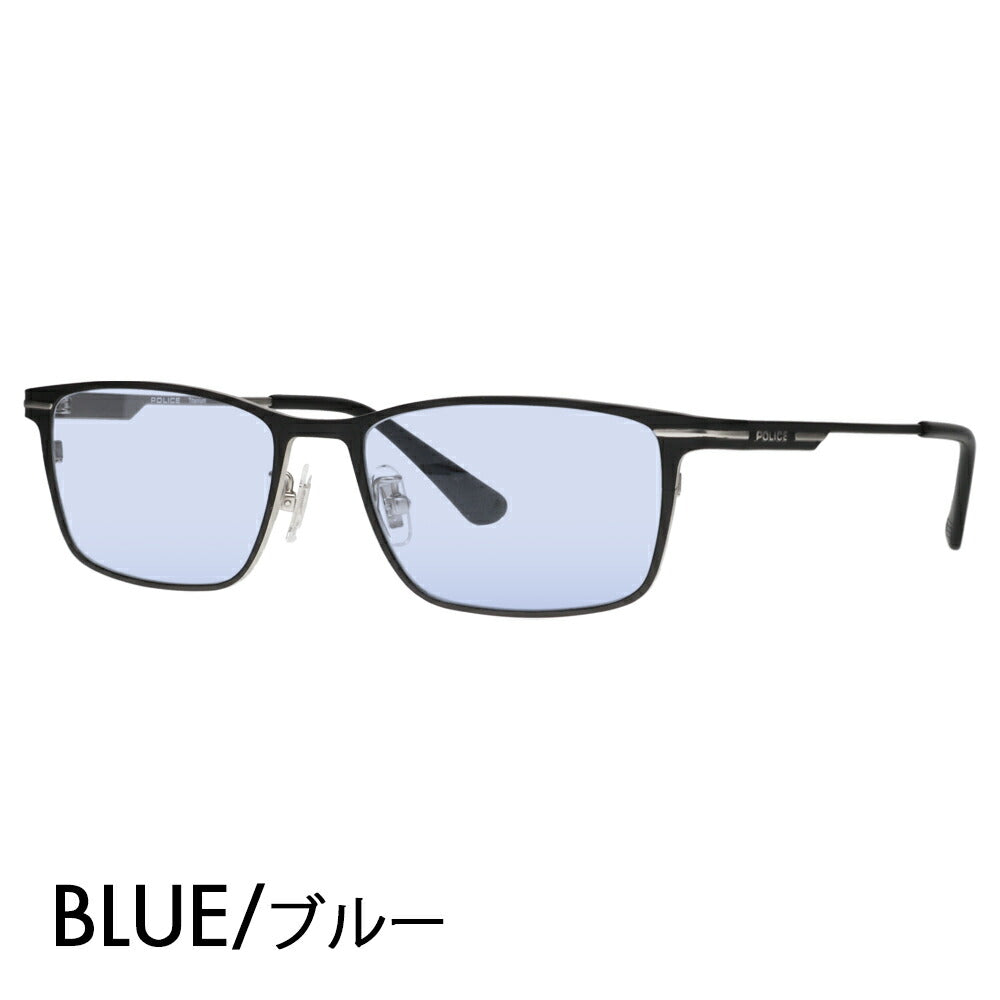 [Authorized Retailer] Police Glasses Frame Sunglasses Color Lens Set VPLM44J 0531 54 POLICE 2024 Model Square Titanium Men's Metal Fashion Glasses Glasses 