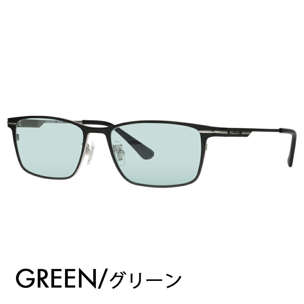 [Authorized Retailer] Police Glasses Frame Sunglasses Color Lens Set VPLM44J 0531 54 POLICE 2024 Model Square Titanium Men's Metal Fashion Glasses Glasses 