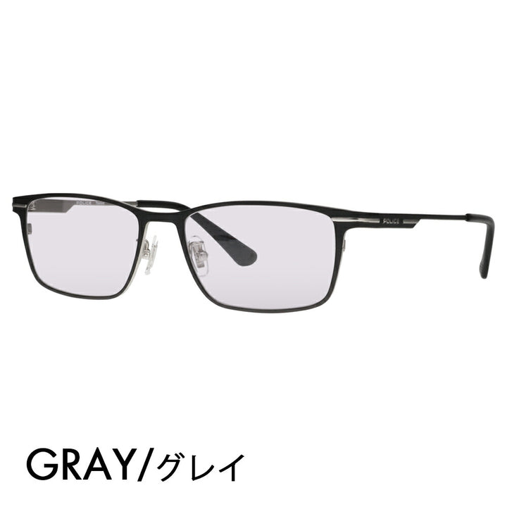 [Authorized Retailer] Police Glasses Frame Sunglasses Color Lens Set VPLM44J 0531 54 POLICE 2024 Model Square Titanium Men's Metal Fashion Glasses Glasses 