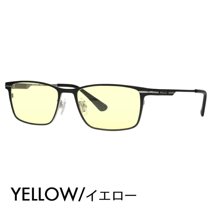 [Authorized Retailer] Police Glasses Frame Sunglasses Color Lens Set VPLM44J 0531 54 POLICE 2024 Model Square Titanium Men's Metal Fashion Glasses Glasses 