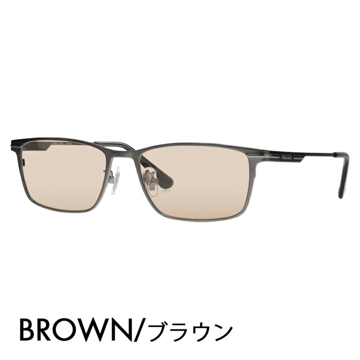 [Authorized Retailer] Police Glasses Frame Sunglasses Color Lens Set VPLM44J 0627 54 POLICE 2024 Model Square Titanium Men's Metal Fashion Glasses Glasses 