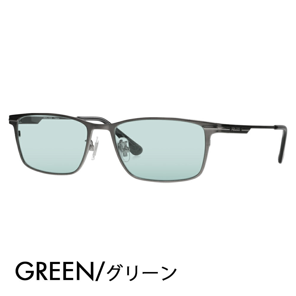 [Authorized Retailer] Police Glasses Frame Sunglasses Color Lens Set VPLM44J 0627 54 POLICE 2024 Model Square Titanium Men's Metal Fashion Glasses Glasses 