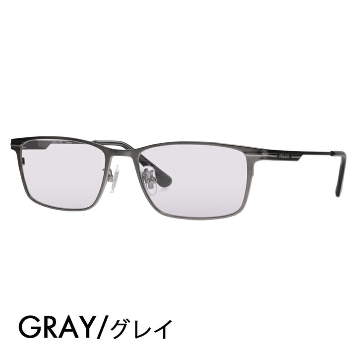 [Authorized Retailer] Police Glasses Frame Sunglasses Color Lens Set VPLM44J 0627 54 POLICE 2024 Model Square Titanium Men's Metal Fashion Glasses Glasses 