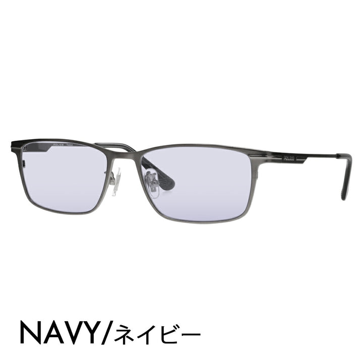 [Authorized Retailer] Police Glasses Frame Sunglasses Color Lens Set VPLM44J 0627 54 POLICE 2024 Model Square Titanium Men's Metal Fashion Glasses Glasses 