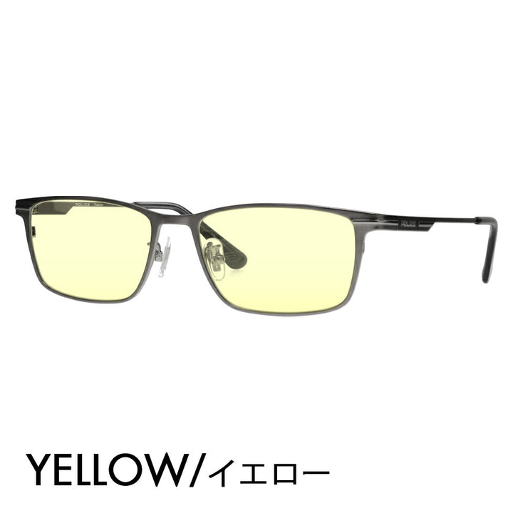 [Authorized Retailer] Police Glasses Frame Sunglasses Color Lens Set VPLM44J 0627 54 POLICE 2024 Model Square Titanium Men's Metal Fashion Glasses Glasses 