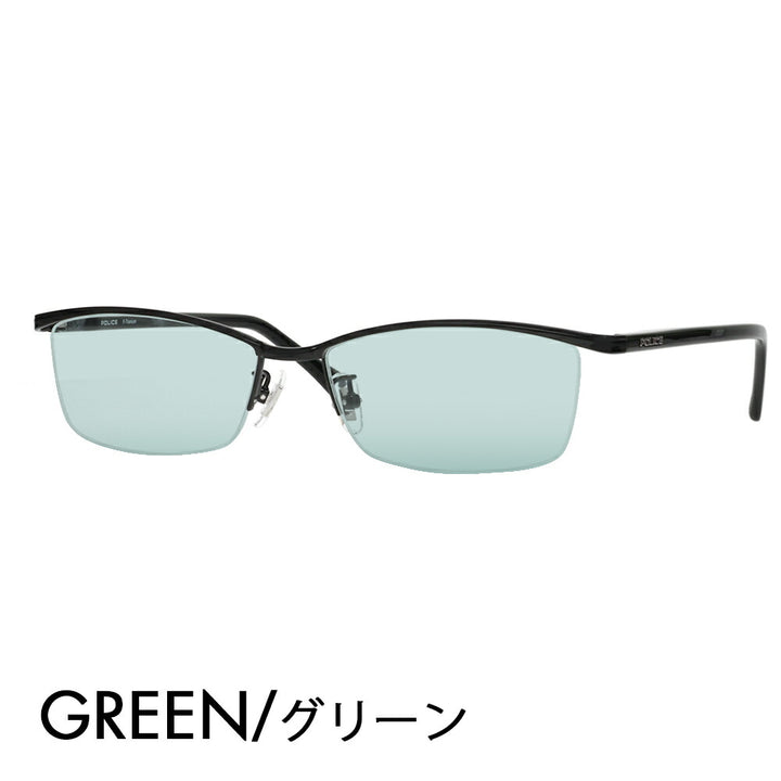 [Authorized Retailer] Police Glasses Frame Sunglasses Color Lens Set VPLN69J 0530 56 POLICE Square Men's Titanium Japan Model Fashion Glasses 