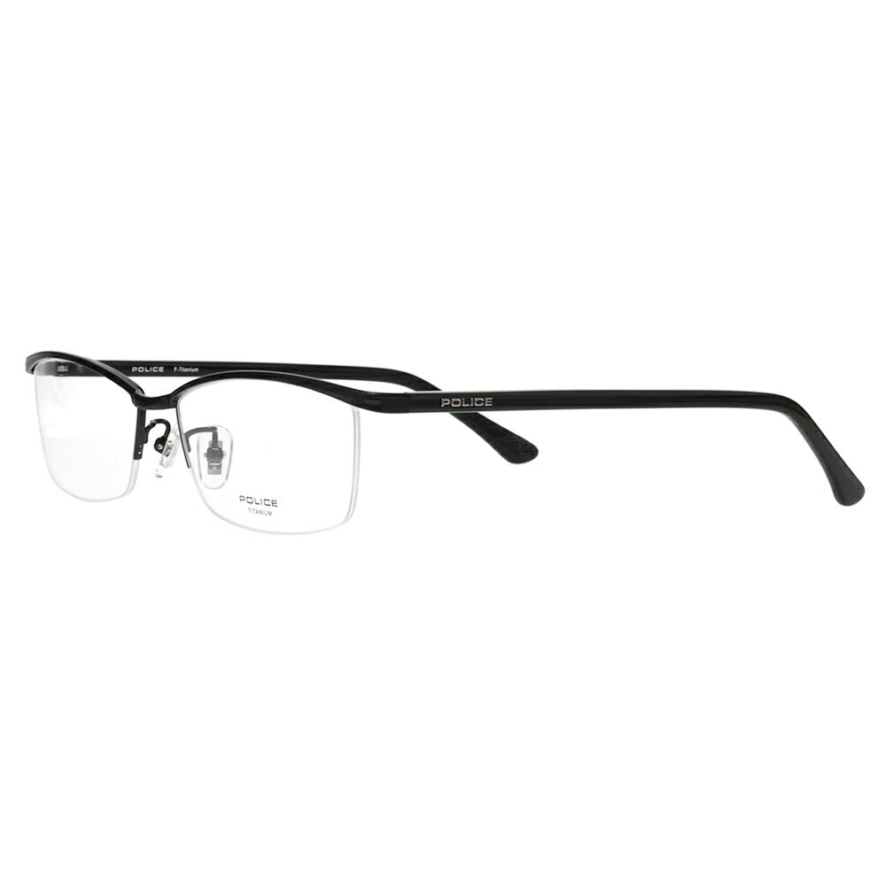 [Authorized Retailer] Police Glasses Frames Sunglasses Visible Light Photochromic Lens Set VPLN69J 0530 56 POLICE HOLT/HOYA SENSITY DARK SHINE Sensity Dark Shine Mirror Square Men's Titanium Japan Model Fashion Glasses 