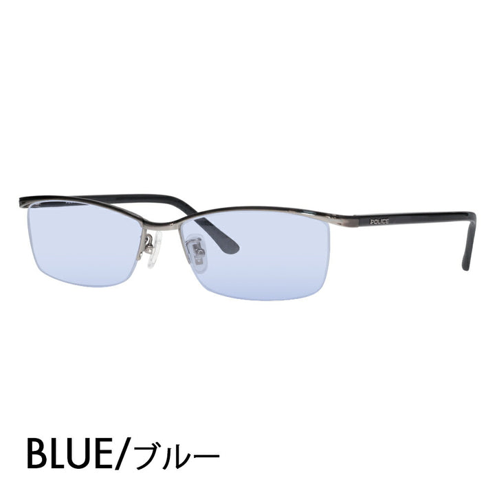【正規品販売店】ポリス メガネ フレーム サングラス カラーレンズセット VPLN69J 0568 56 POLICE スクエア メンズ チタン ジャパンモデル 伊達眼鏡