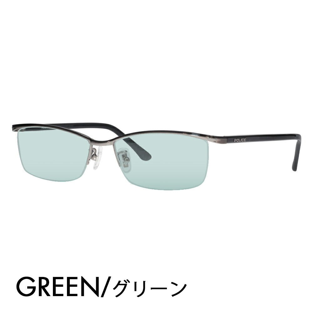 【正規品販売店】ポリス メガネ フレーム サングラス カラーレンズセット VPLN69J 0568 56 POLICE スクエア メンズ チタン ジャパンモデル 伊達眼鏡