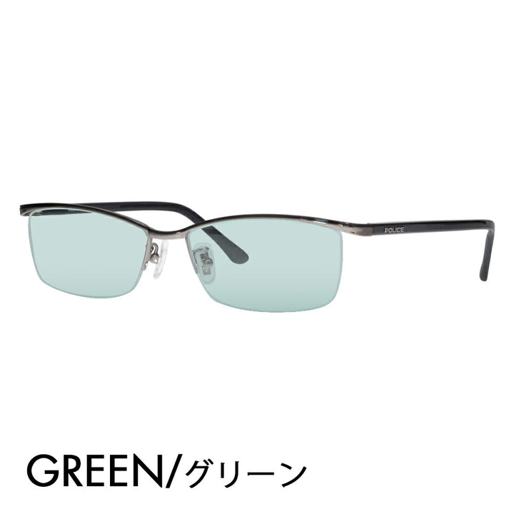 【正規品販売店】ポリス メガネ フレーム サングラス カラーレンズセット VPLN69J 0568 56 POLICE スクエア メンズ チタン ジャパンモデル 伊達眼鏡