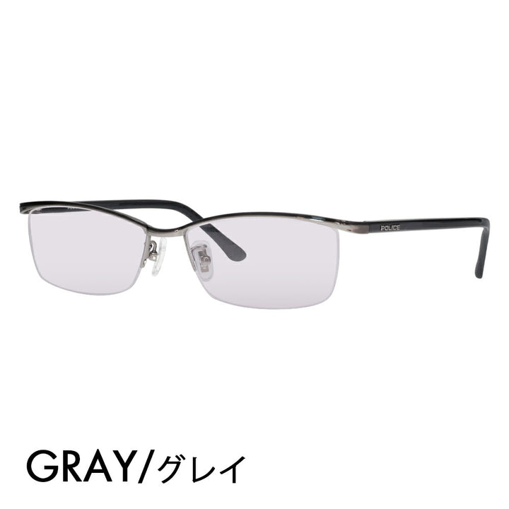 【正規品販売店】ポリス メガネ フレーム サングラス カラーレンズセット VPLN69J 0568 56 POLICE スクエア メンズ チタン ジャパンモデル 伊達眼鏡