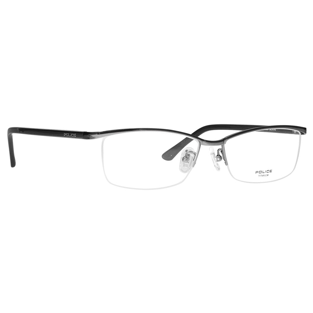 【正規品販売店】ポリス メガネ フレーム サングラス 調光レンズセット ニコン トランジションズGEN S VPLN69J 0568 56 POLICE スクエア メンズ チタン ジャパンモデル 伊達眼鏡