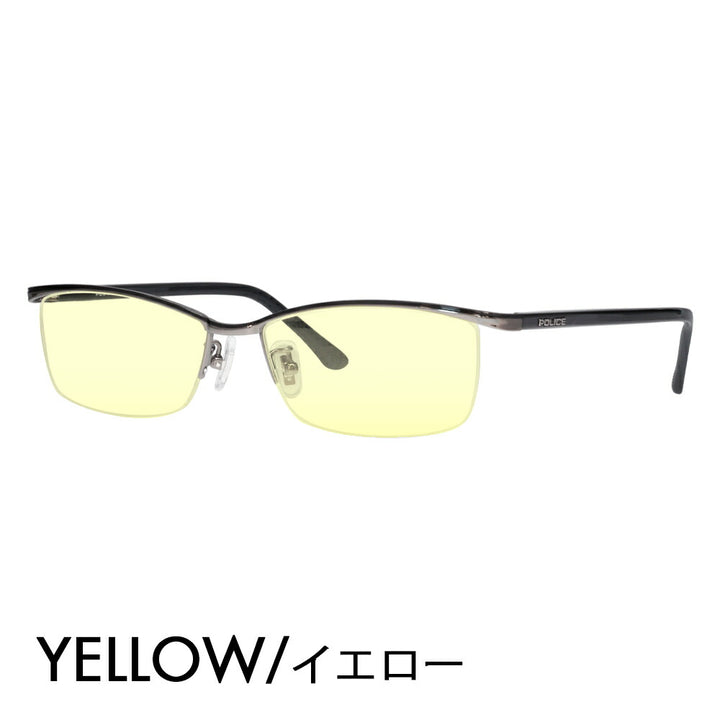 【正規品販売店】ポリス メガネ フレーム サングラス カラーレンズセット VPLN69J 0568 56 POLICE スクエア メンズ チタン ジャパンモデル 伊達眼鏡