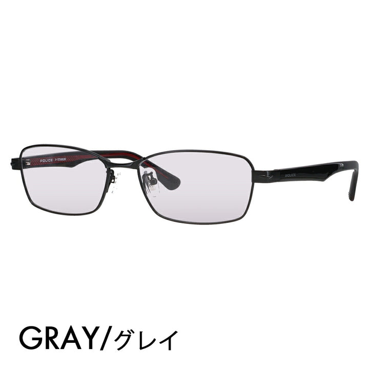 [Authorized Retailer] Police Glasses Frame Sunglasses Color Lens Set VPLN70J 0531 55 POLICE Metal Square Men's Titanium Japan Model 