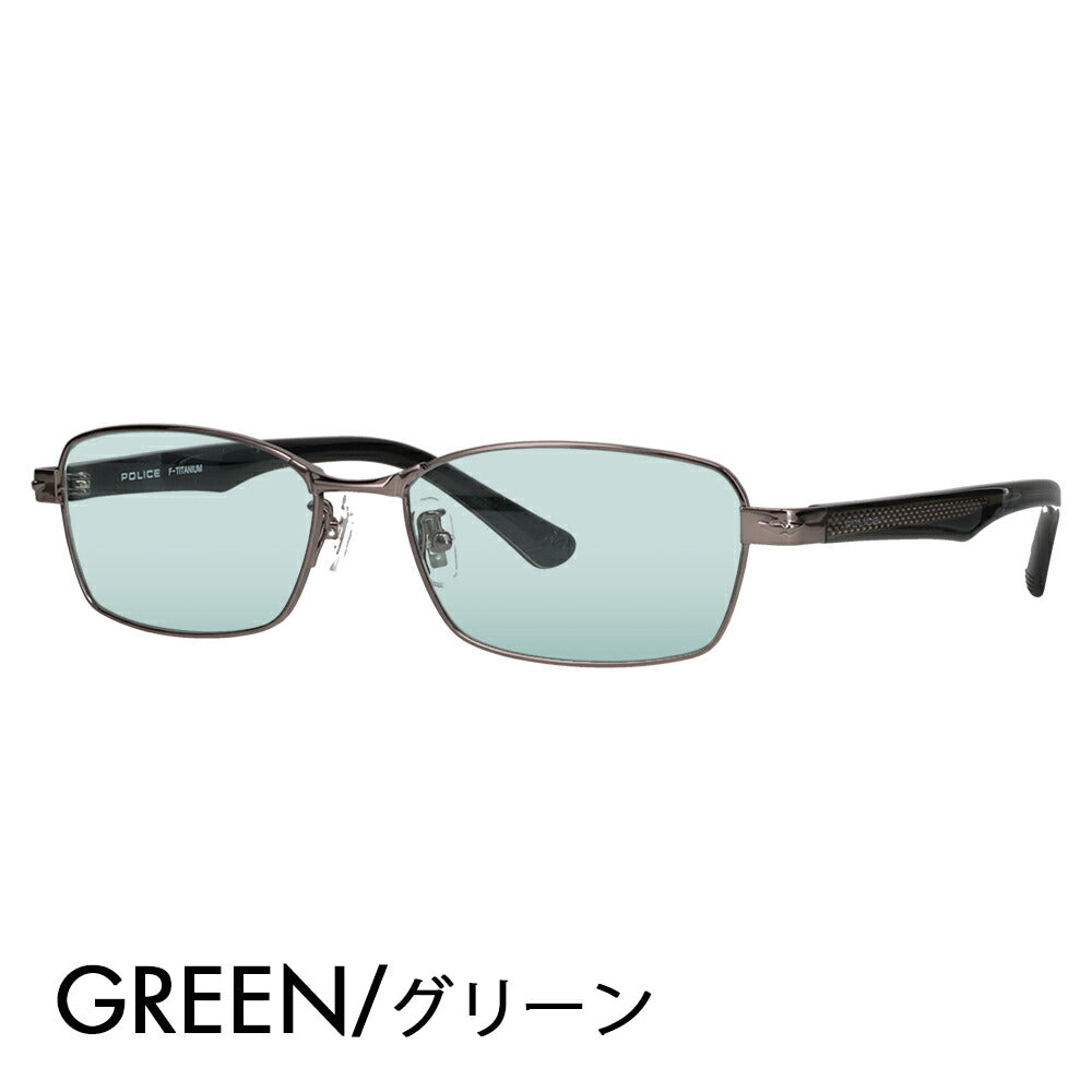 [Authorized Retailer] Police Glasses Frame Sunglasses Color Lens Set VPLN70J 0568 55 POLICE Metal Square Men's Titanium Japan Model 